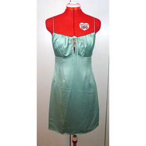 NWT Topshop Gathered Bust Slip Dress in Seafoam Green